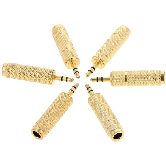 MUSEYA 6Pcs Earphone Jack Converter Audio Interface Headphone Converter Zinc Alloy For Audio Equipment Home Audio Use