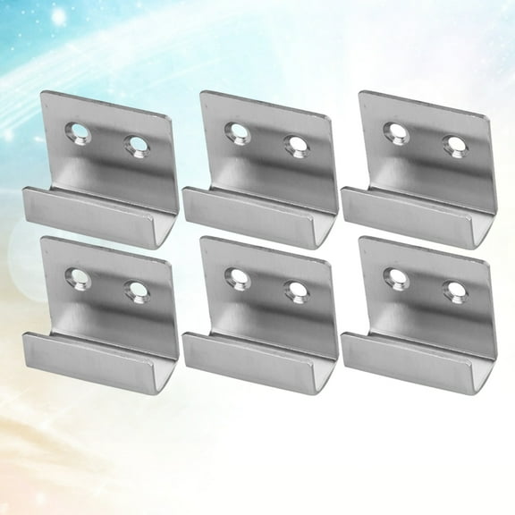 MUSEYA Drywall Picture Hangers Silver Stainless Steel 6Pcs 1.6x1.4x0.8in