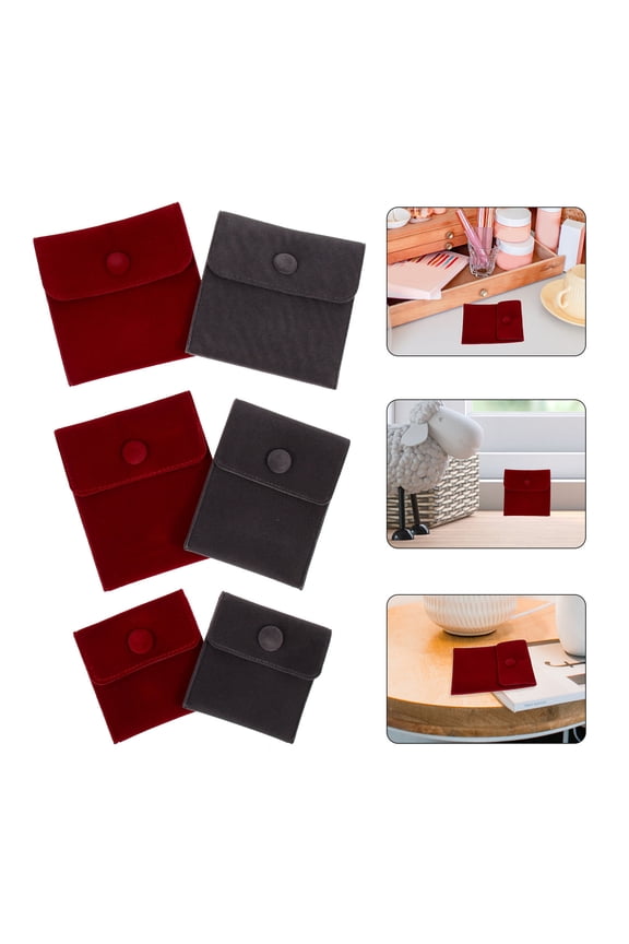 MUSEYA Travel Watch Box Lint 6Pcs 3.7X3.7In