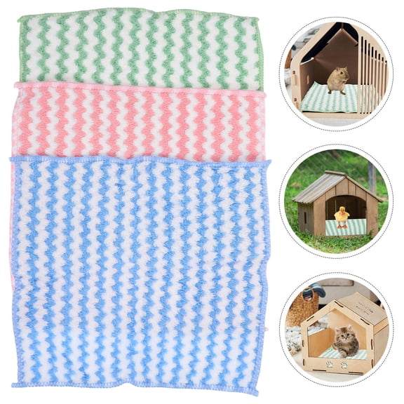 OATIPHO 6Pcs Small Fleece Blankets Hamster Soft Blankets Pink for Guinea Pig