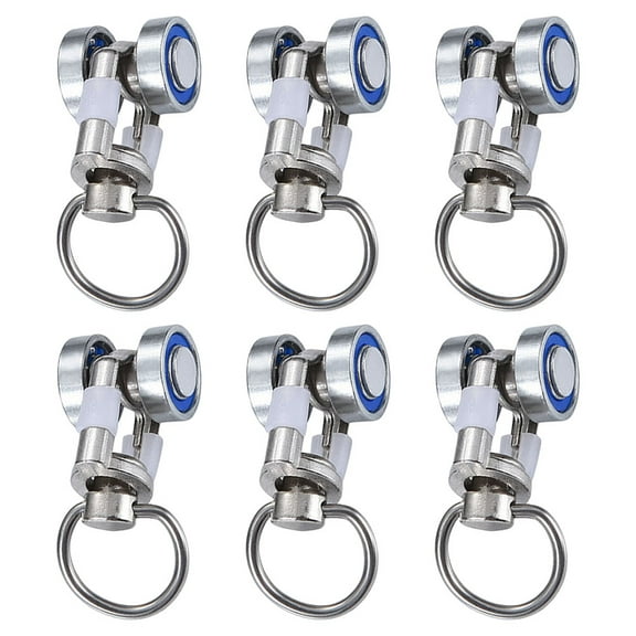 OATIPHO 6Pcs Metal Curtain Track Rollers Roller Rail Ceiling Track Accessories Durability Home Decor