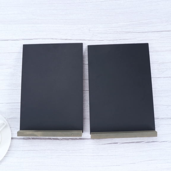 OATIPHO 6pcs Table Top Chalk Board Black Pine Wood Portable Design for Coffee House
