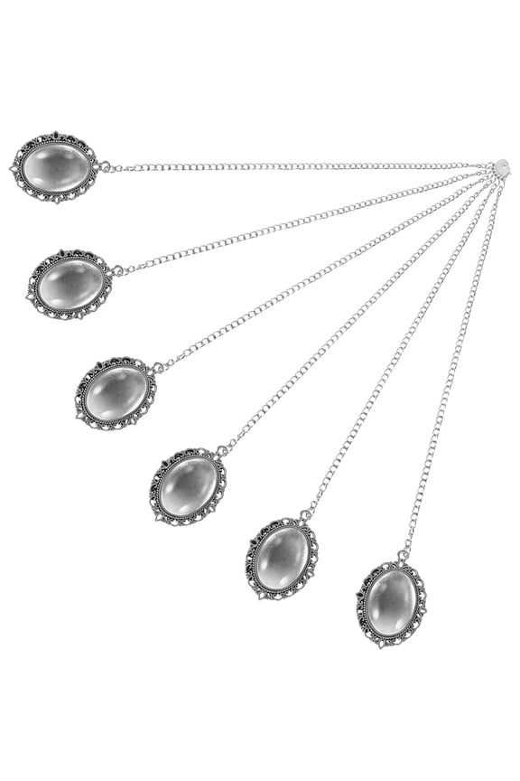 6Pcs Plated Silver Memo Photo Charms for Graduation Cap DIY Custom Pendant Decoration