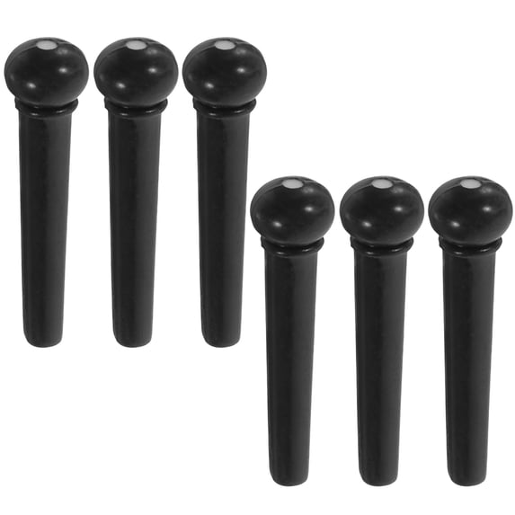 OATIPHO 6Pcs Acoustic Guitar Bridge Pins Black Sturdy Replacement Guitar ng Pegs