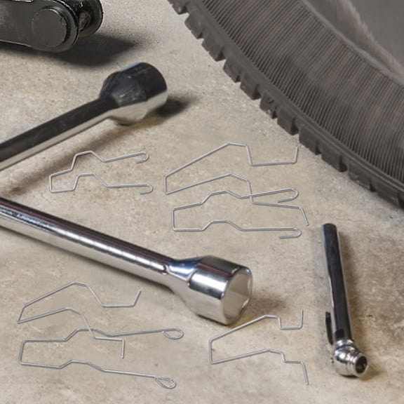 OATIPHO 6Pcs Vehicle Headlight Bulb Clip Metal Spring Holder Easy Install Car Headlamp Accessory