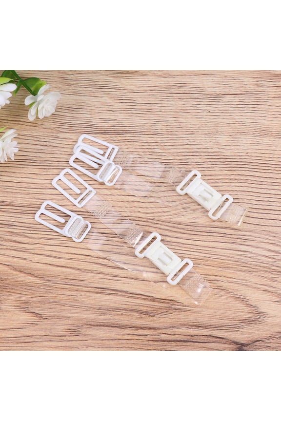 6Pcs Non Adjustable Transparent Bra Strap Clips for Smooth Shoulder Strap Support