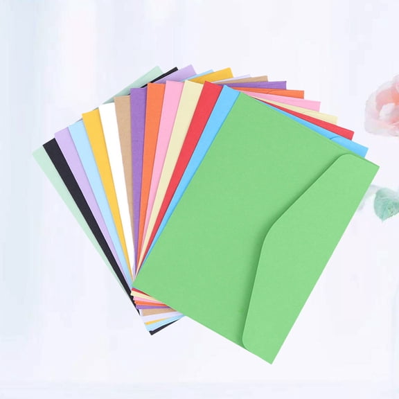 OATIPHO 70Pcs Foldable Envelopes in Assorted Color Blank Outlook for Writing Postcard and Storage