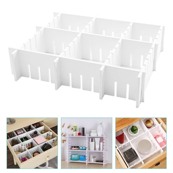 OATIPHO Multipurpose Drawer Organizers Sturdy PVC White for Home Use 7Pcs