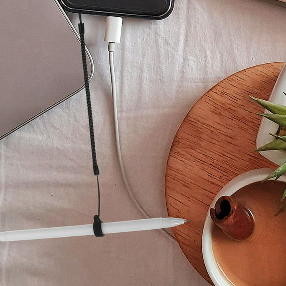 MUSEYA 8 Pcs Stylus Pen Tether Anti Lost String Rope Plastic Coiled Spring Prevents Loss For Office School Travel