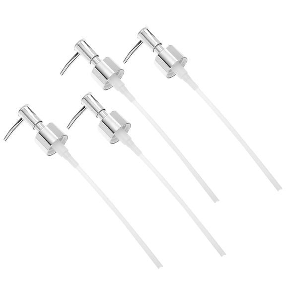 OATIPHO 8Pcs Plated Silver Bottle Pump Head Accessories Durable Plastic Pump Nozzle for Shower Gel and Soap