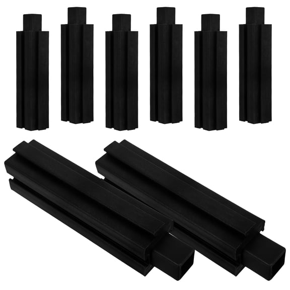 OATIPHO 8Pcs Grey Plastic Raised Garden Bed Legs Planter Box Stands Easy Assembly for Outdoor Balcony Gardening