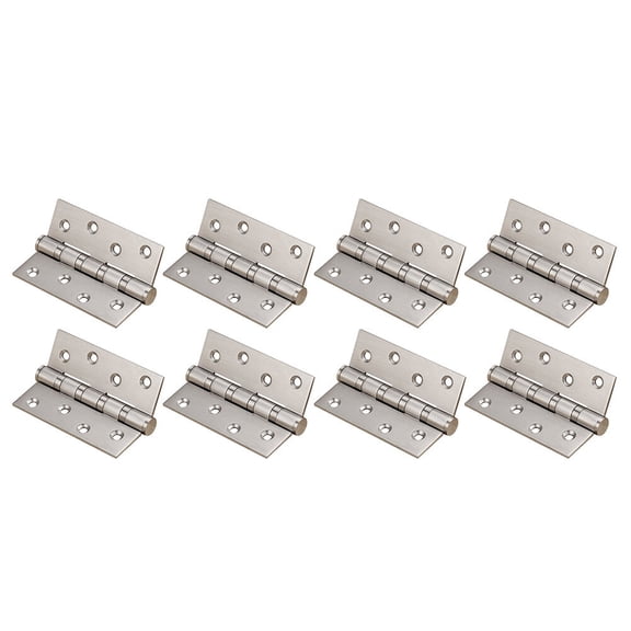 MUSEYA 8Pcs Silver Stainless Steel Door Hinge Heavy Duty Flap Hinge for Wooden Boxes