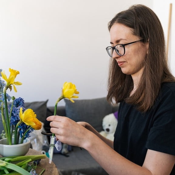 OATIPHO 8Pcs Wall Mounted Transparent Flower Tubes for Easy Floral Maintenance