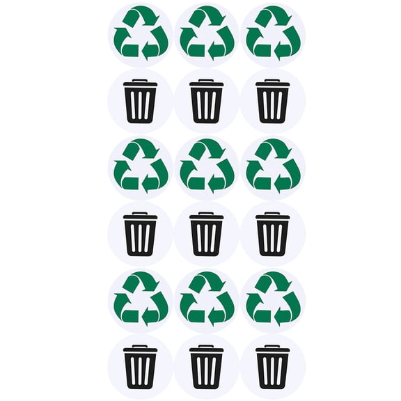 OATIPHO 1Set Waterproof Recycling Labels for Trash Can Removable PVC Stickers for Garbage Sorting