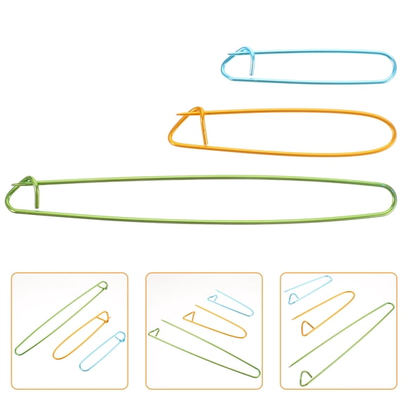 OATIPHO 9Pcs Knitting Safety Pin for DIY Arts and Crafts Assorted Color Aluminum Stitch Markers
