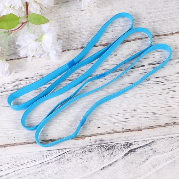 OATIPHO 9Pcs Sports Headband for Women Athletic Blue Cloth Non-slip Sweat Protection for Fan Gear
