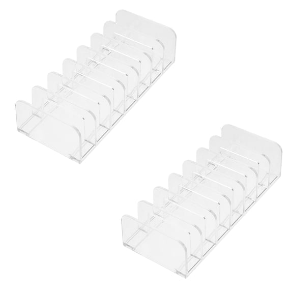OATIPHO  Clear Acrylic Cosmetics Display Stand, Multi-Grid Eyeshadow Organizer 2Pcs