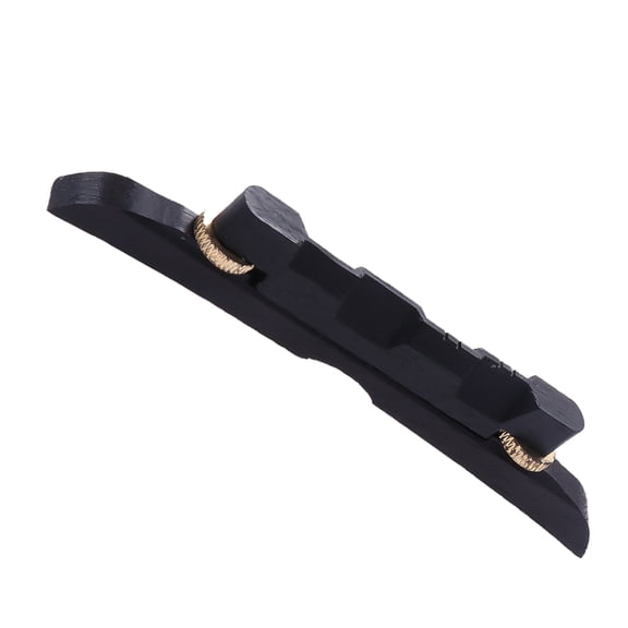 OATIPHO Mandolin Bridge Adjustable Height Black Ebony Two Footed Base Fits Arched Top Guitar