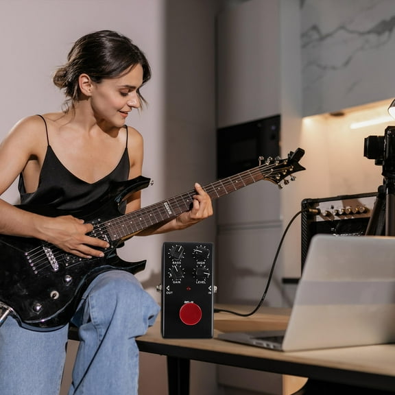 MUSEYA Aluminum Knobs Control Knobs Guitar Metal Red 1 Set