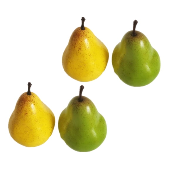 MUSEYA 2Sets Fake Pear Artificial Foam Home Decoration Lifelike Simulation Fruit Models