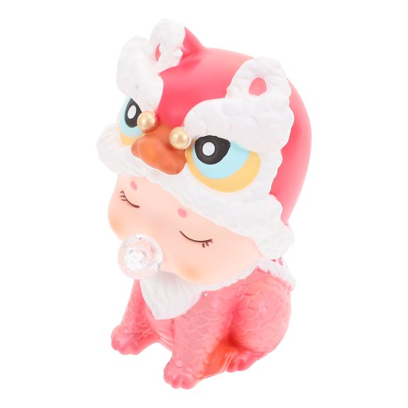 OATIPHO Red Auspicious Beast Bank with Premium Vinyl for Desktop Decoration and Coin Storage