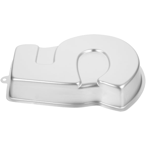 OATIPHO DIY Number Cake Pan, Silver Aluminum Baking Mold for Home Use