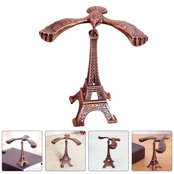 OATIPHO Brown Metal Balancing Bird Ornament Alloy Desktop Decor for Modern Home and Office