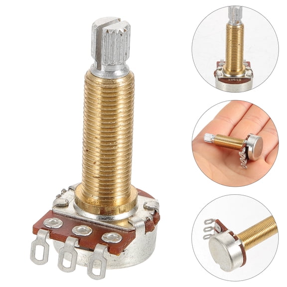 OATIPHO Plated Silver Banjo Audio Potentiometer Long Shaft for Precise Volume and Tone Control Instrument Replacement