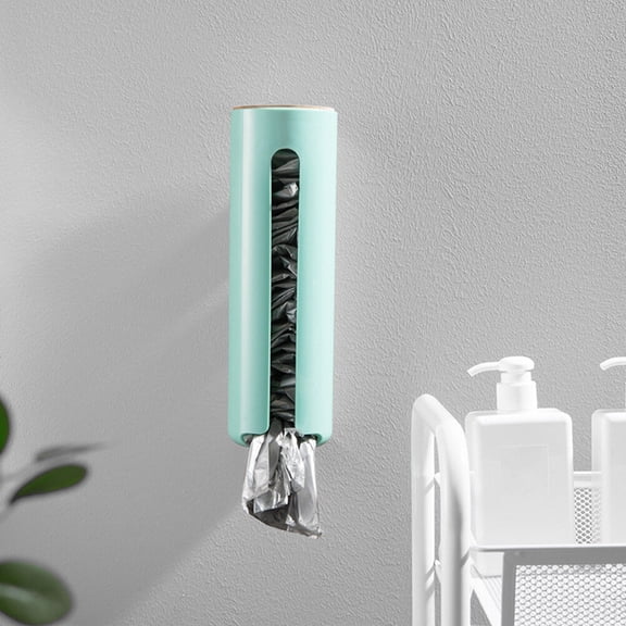OATIPHO Bag Holder Dispenser Plastic Green with Large Capacity for Trash Bags in Bathroom