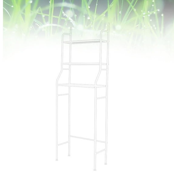 OATIPHO Alloy Over The Toilet Storage Rack Bathroom White 1Set