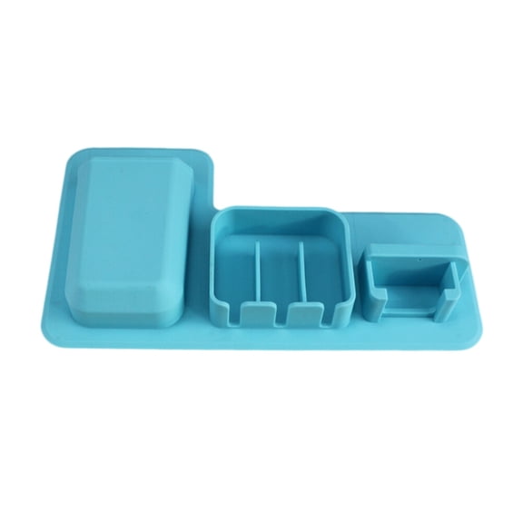 OATIPHO Bathroom Toothbrush Organizer Silicone Wall-mounted Storage for Adults 1Set