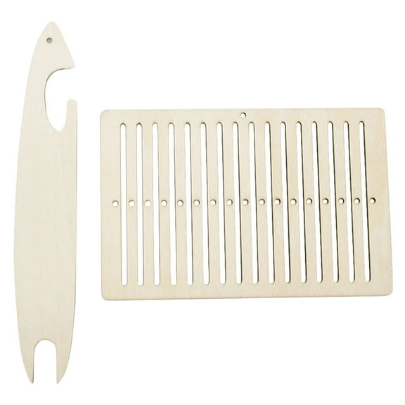 MUSEYA Beginner Strap 1 Set Wood Weaving for Bag Strap Weaving Beige 6.5x3.5in