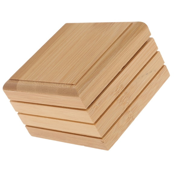 MUSEYA Beige Bamboo Soap Shelf with Drain Design Bathroom and Shower Organizer