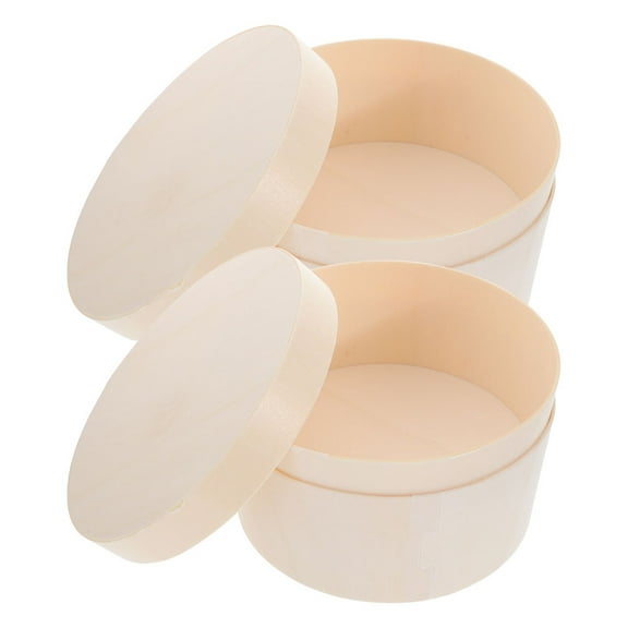 OATIPHO Round Beige Cake Case - Decorative and Portable for Special Occasions 2Pcs
