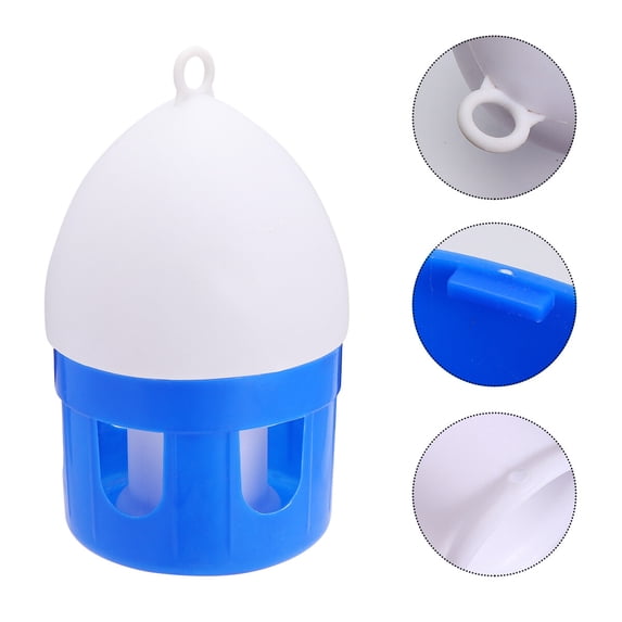 OATIPHO Birds Waterer Blue Auto Drinkers Practical Design for Pigeon and Parrot