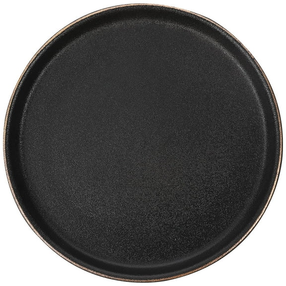 OATIPHO Black Ceramic Food Plate Elegant Design for Family Gatherings