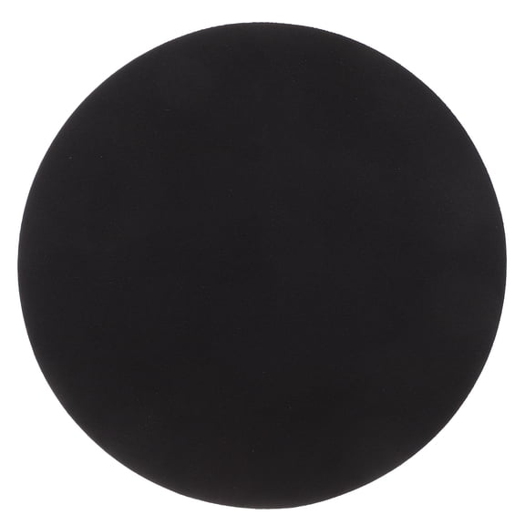 OATIPHO Black Circular Mouse Pad with Anti Slip Natural Rubber Base for Office and Gaming