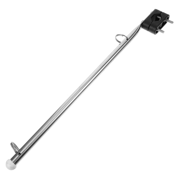 OATIPHO Yacht Mount Flagpole Flag Pole Durable Silver 1Pack