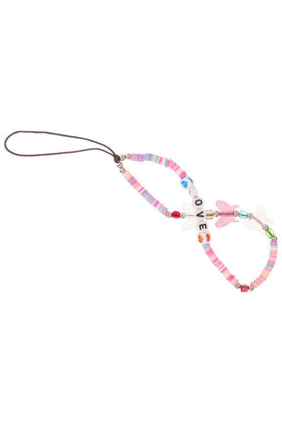 Bohemian Phone Strap Handmade Strings Plastic for Keychain Decor 1 Set