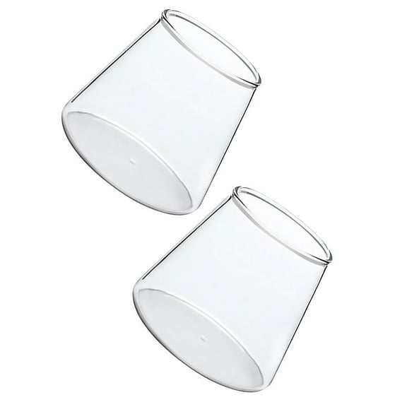 MUSEYA Borosilicate Glass Beverage Cups for Home 2pcs Heatresistant Juicer Glasses