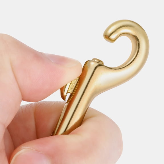 OATIPHO Solid Brass Double Ended Snap Hook for Decoration with Dual Ends Durable Plated Gold Bolt Snap Clip