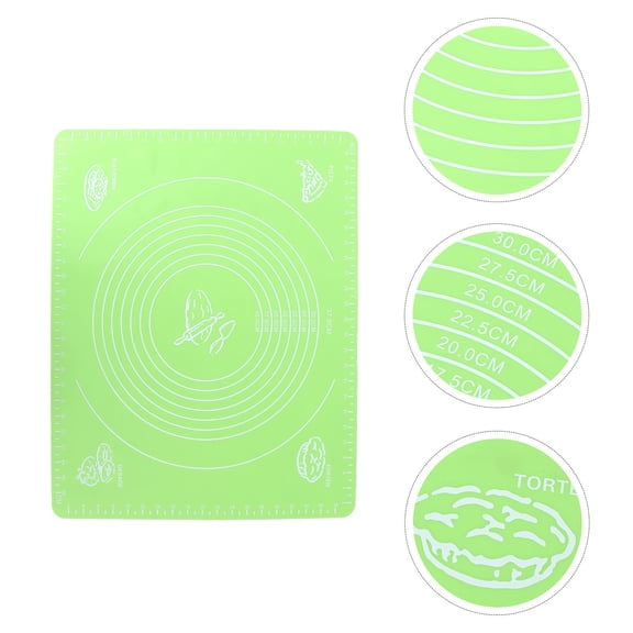 OATIPHO Green Pastry Mat for Kneading and Rolling Dough Non Stick Baking Mat with Circular Guide