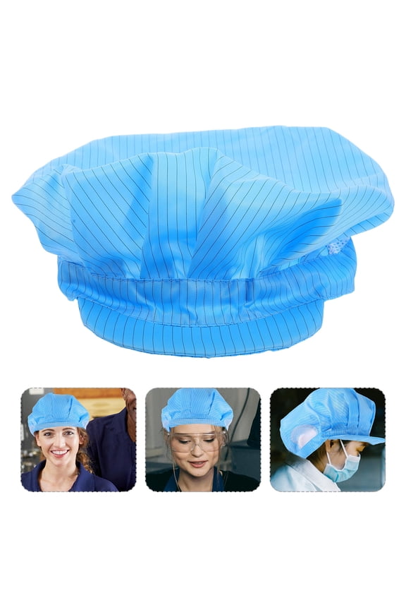 Breathable Protection Hats Sky Blue For Waiter Waitress 1Set