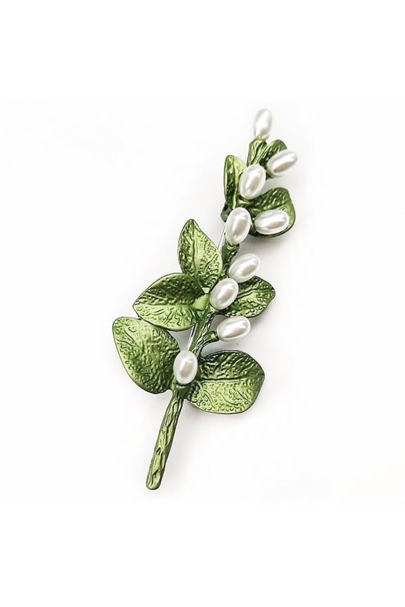 Women Leaf Brooch Decorative Pin Paint Jewelry for Lady 1Pcs