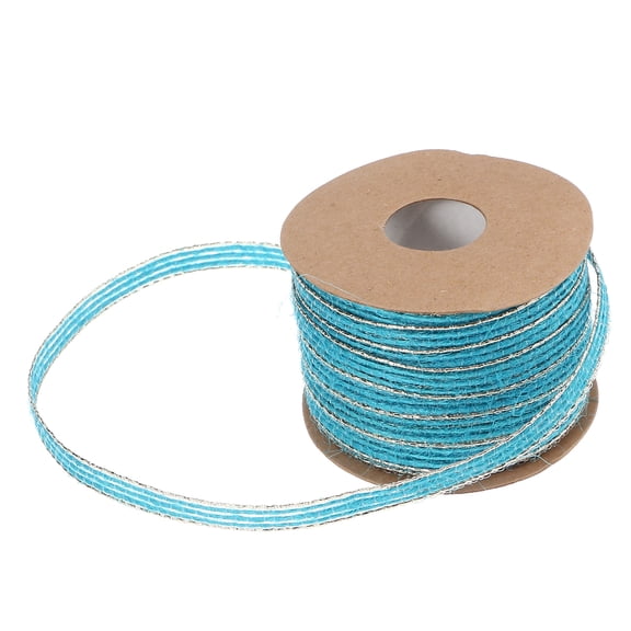 MUSEYA Burlap Ribbon for Crafts Braid Fishing Line for Special Occasions Blue 1Pack