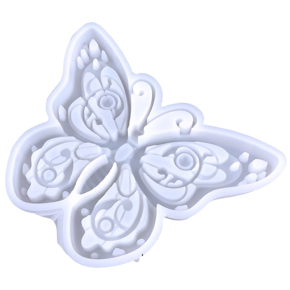 MUSEYA DIY Epoxy Silicone Casting Mold Butterfly-Shaped Silicone White 1Pack