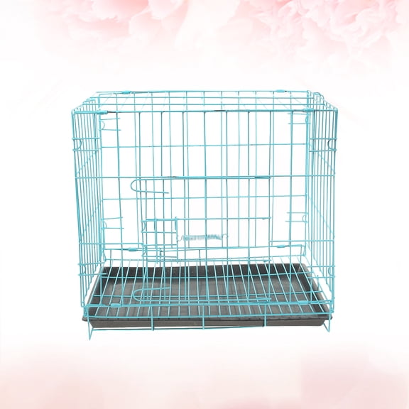 OATIPHO Iron Blue Folding Pet Cage Durable Dog Cage House with Ventilated Design