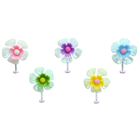 MUSEYA Car Air 5pcs Auto Dashboard Flower Mini Shaking Head Flower Decor Vibrant Floral Car Ornaments