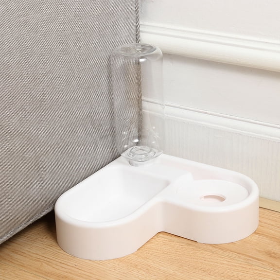 OATIPHO Eco Friendly White Pet Food Bowl and Water Dispenser with Anti Slip Design and Detachable Nozzle