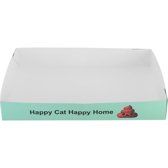 MUSEYA Cat Boxes Disposable Cardboard Litter Box With Splash Guard 1Pcs